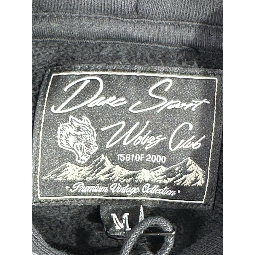 Darc Sport Wolves Club Hoodie Run With Us Vintage Pierce Black Medium NWT Rare - Picture 3 of 9